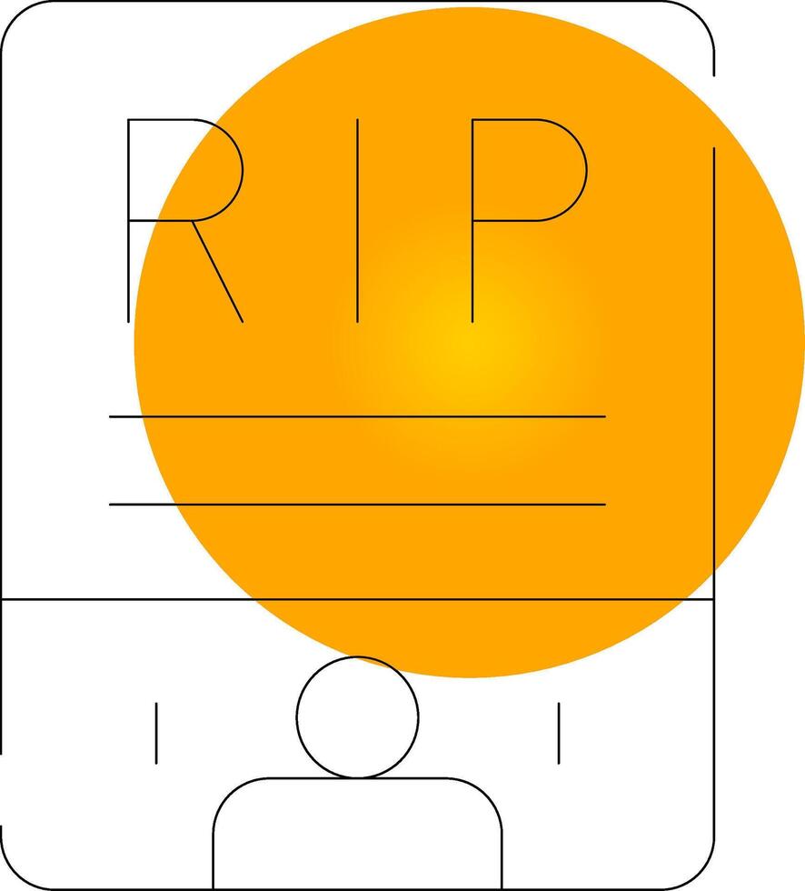 Obituary Creative Icon Design vector