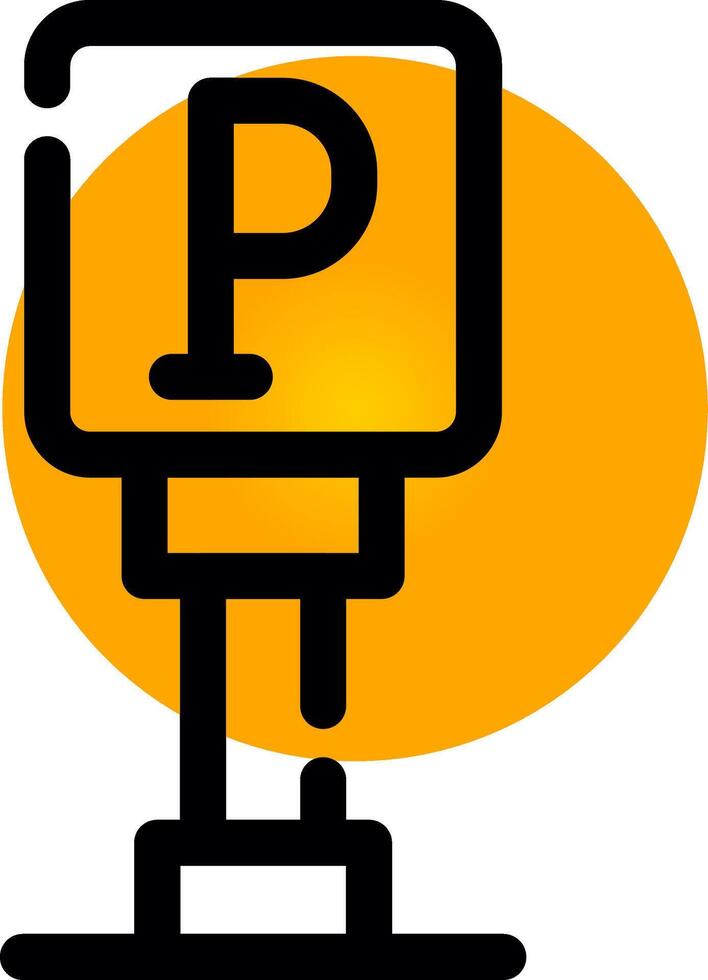 Parking Sign Creative Icon Design vector