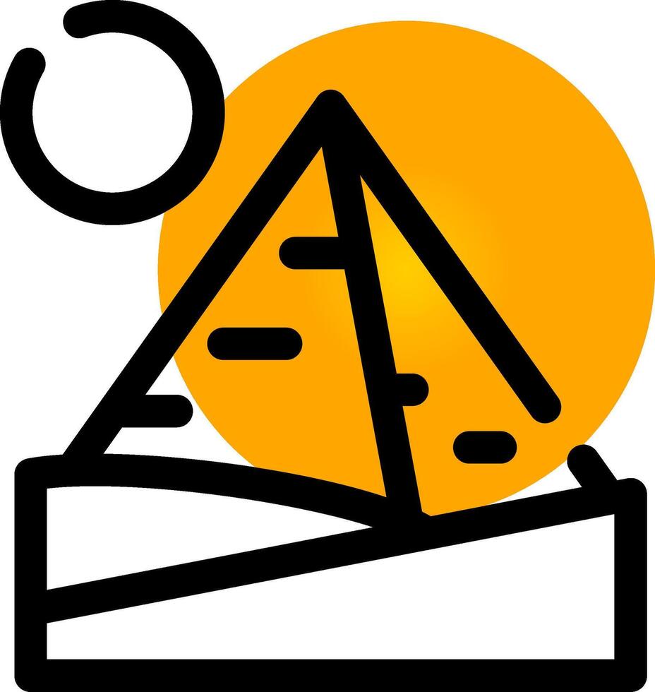 Pyramid Landscape Creative Icon Design vector