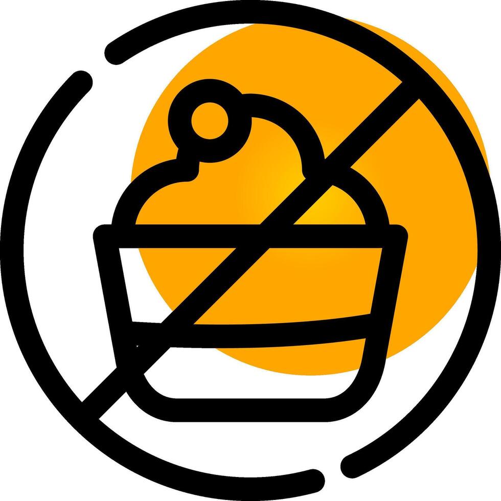 No Sweets Creative Icon Design vector