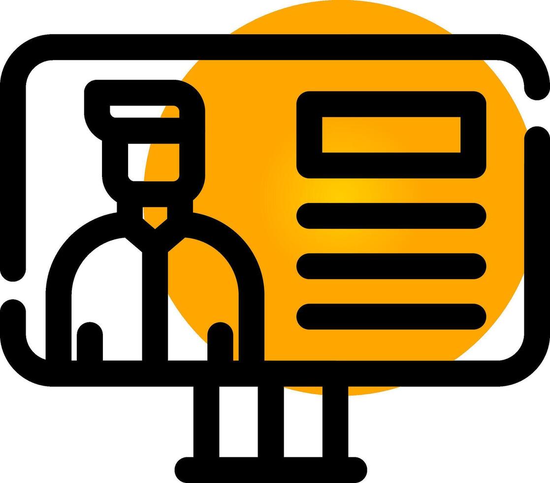 Online Lecture Creative Icon Design vector