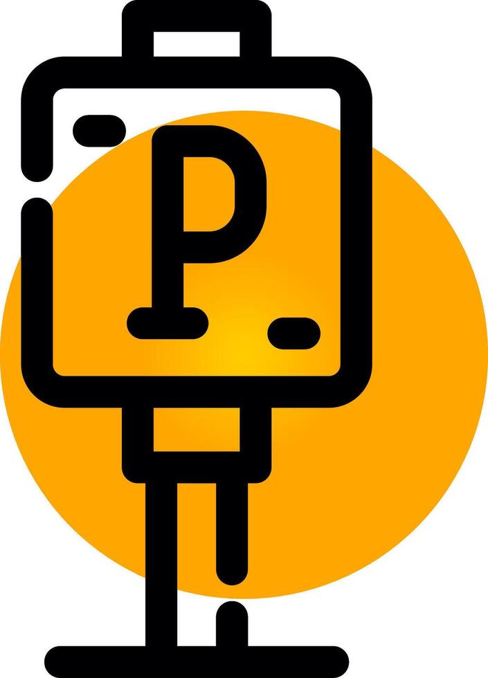 Parking Sign Creative Icon Design vector