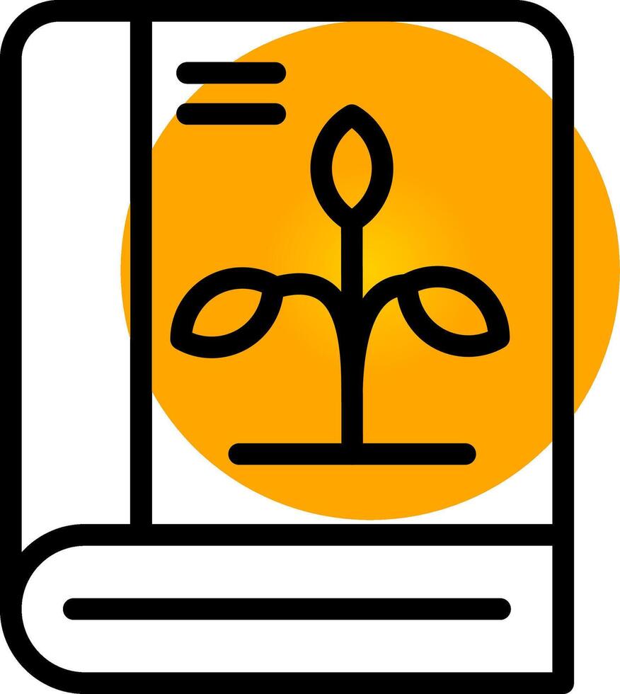 Botany Book Creative Icon Design vector