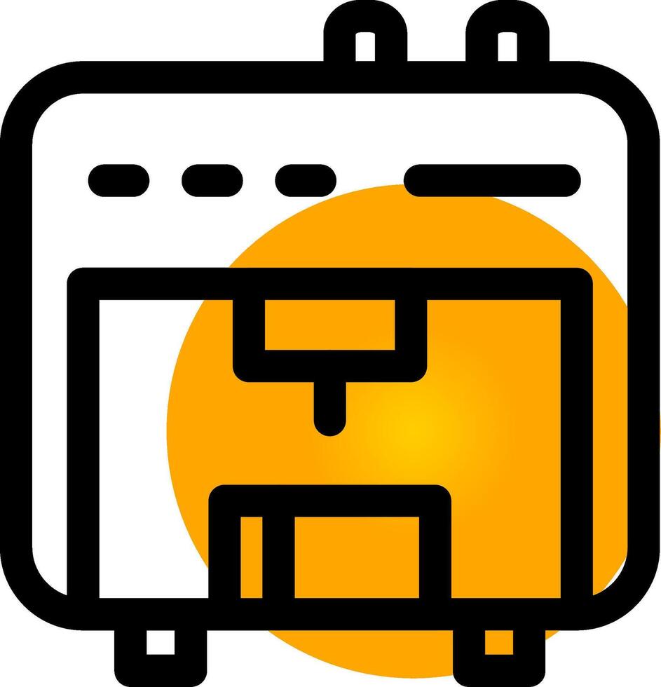 3D Printer Creative Icon Design vector