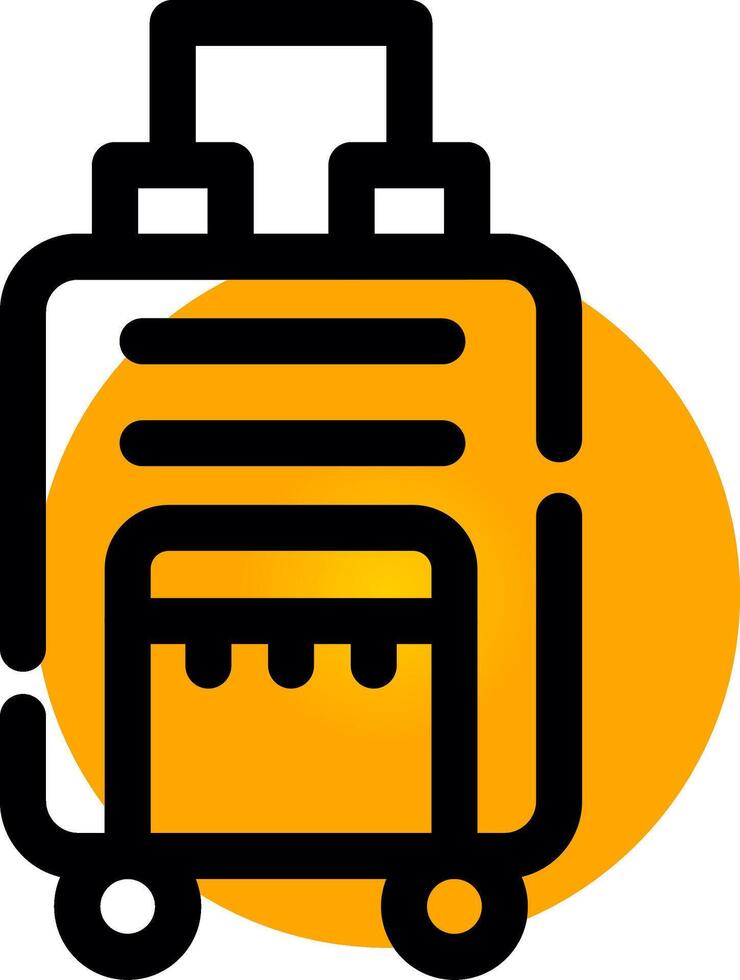 Travel Bag Creative Icon Design vector