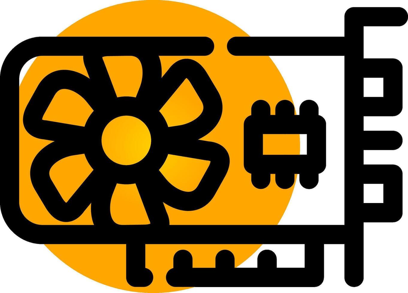 Graphic Card Creative Icon Design vector