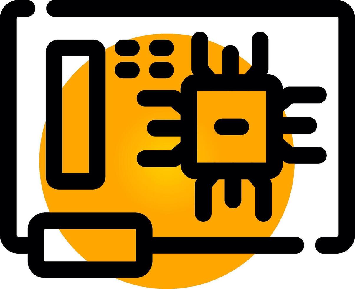 Circuit Board Creative Icon Design vector