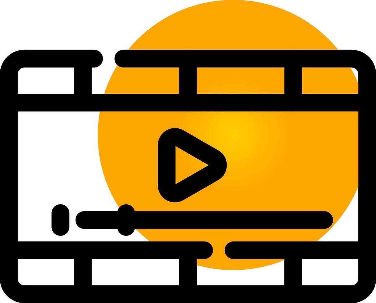 Video Player Creative Icon Design vector