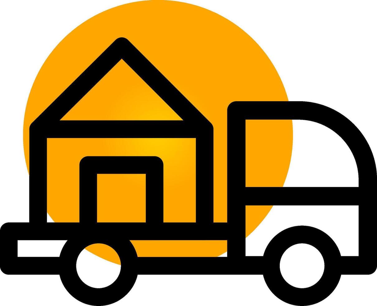 Moving Truck Creative Icon Design vector