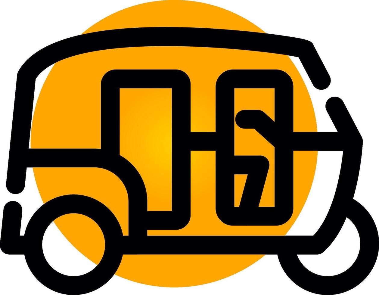 Rickshaw Creative Icon Design vector