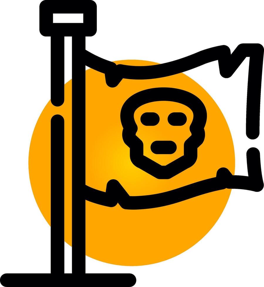 diseño de icono creativo de bandera de piratas vector