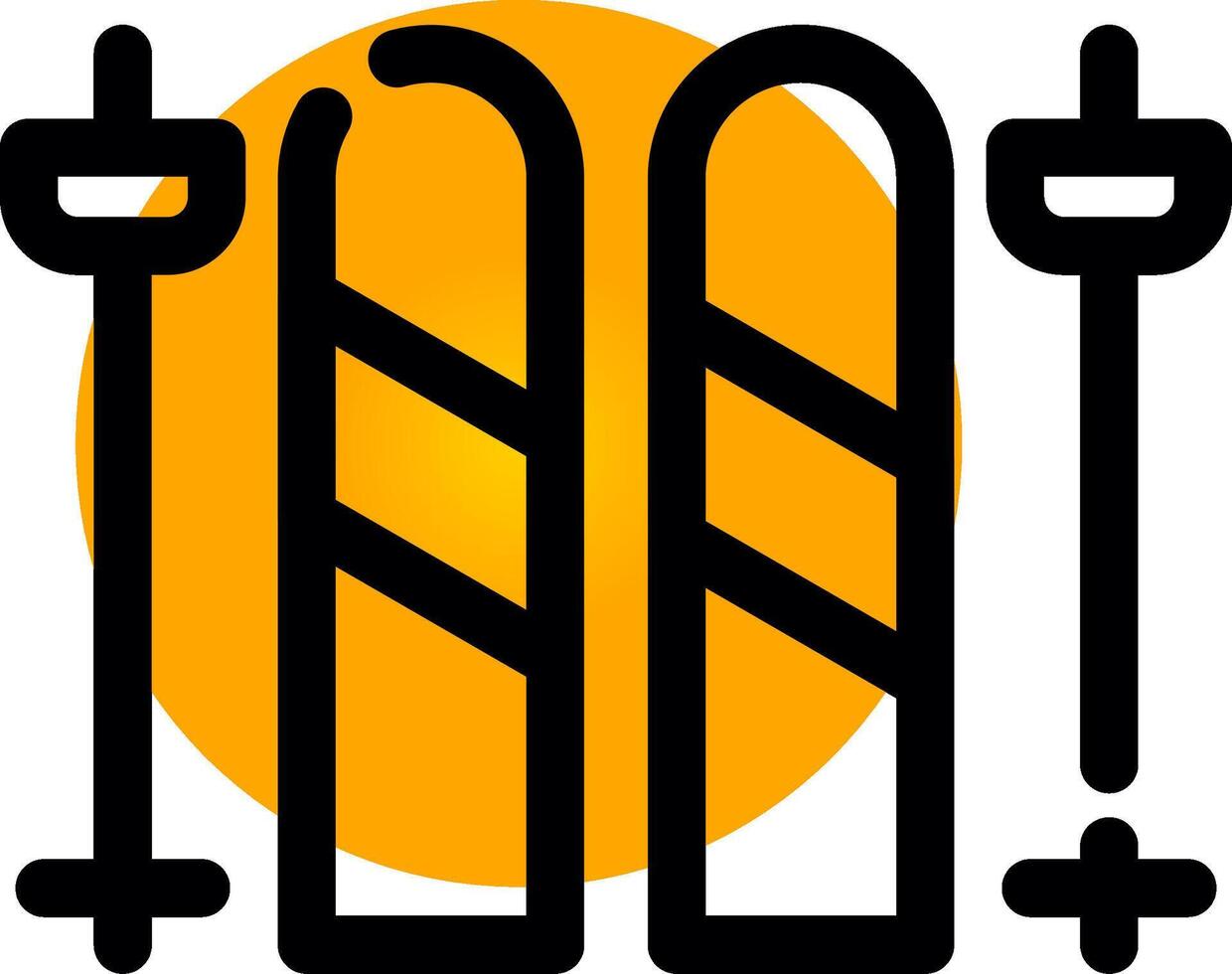 Skis Creative Icon Design vector