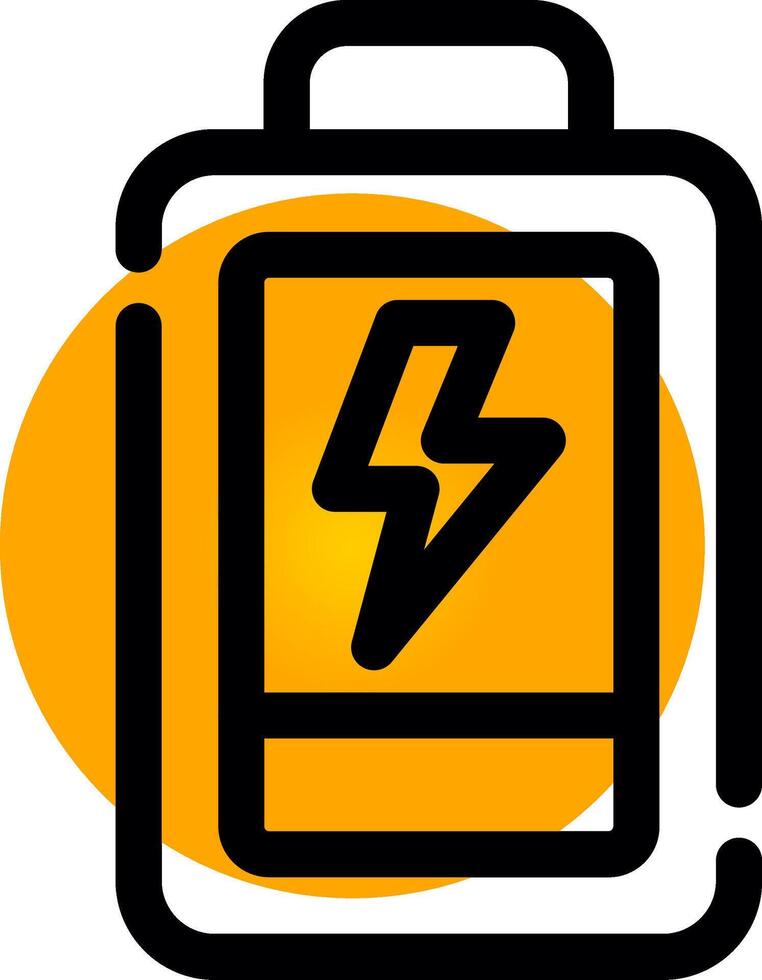 Low Battery Creative Icon Design vector