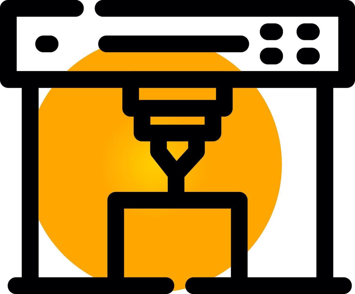 3d Printer Creative Icon Design vector