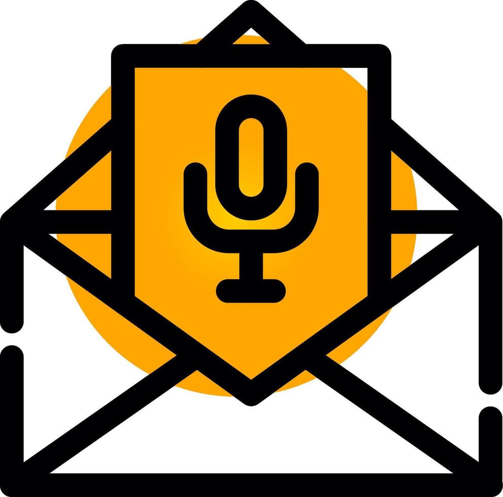Voice Email Creative Icon Design vector