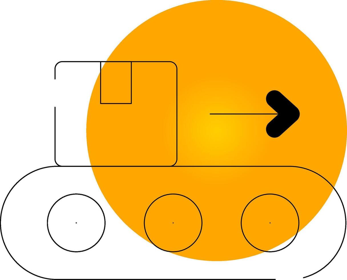 diseño de icono creativo de cinta transportadora vector