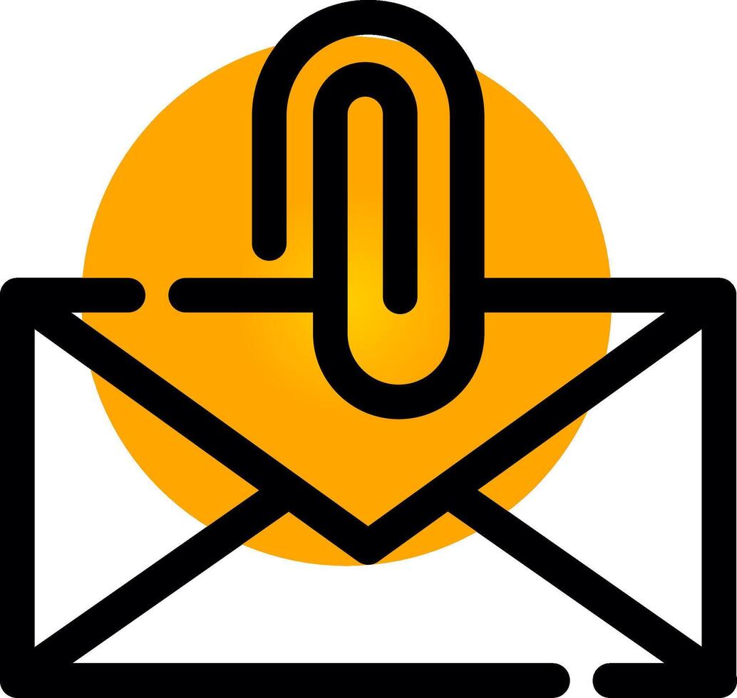 Attach File Email Creative Icon Design vector