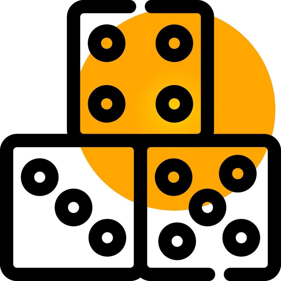 Domino Piece Creative Icon Design vector