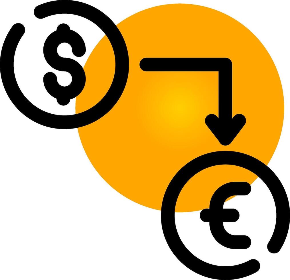 Currency Exchange Creative Icon Design vector