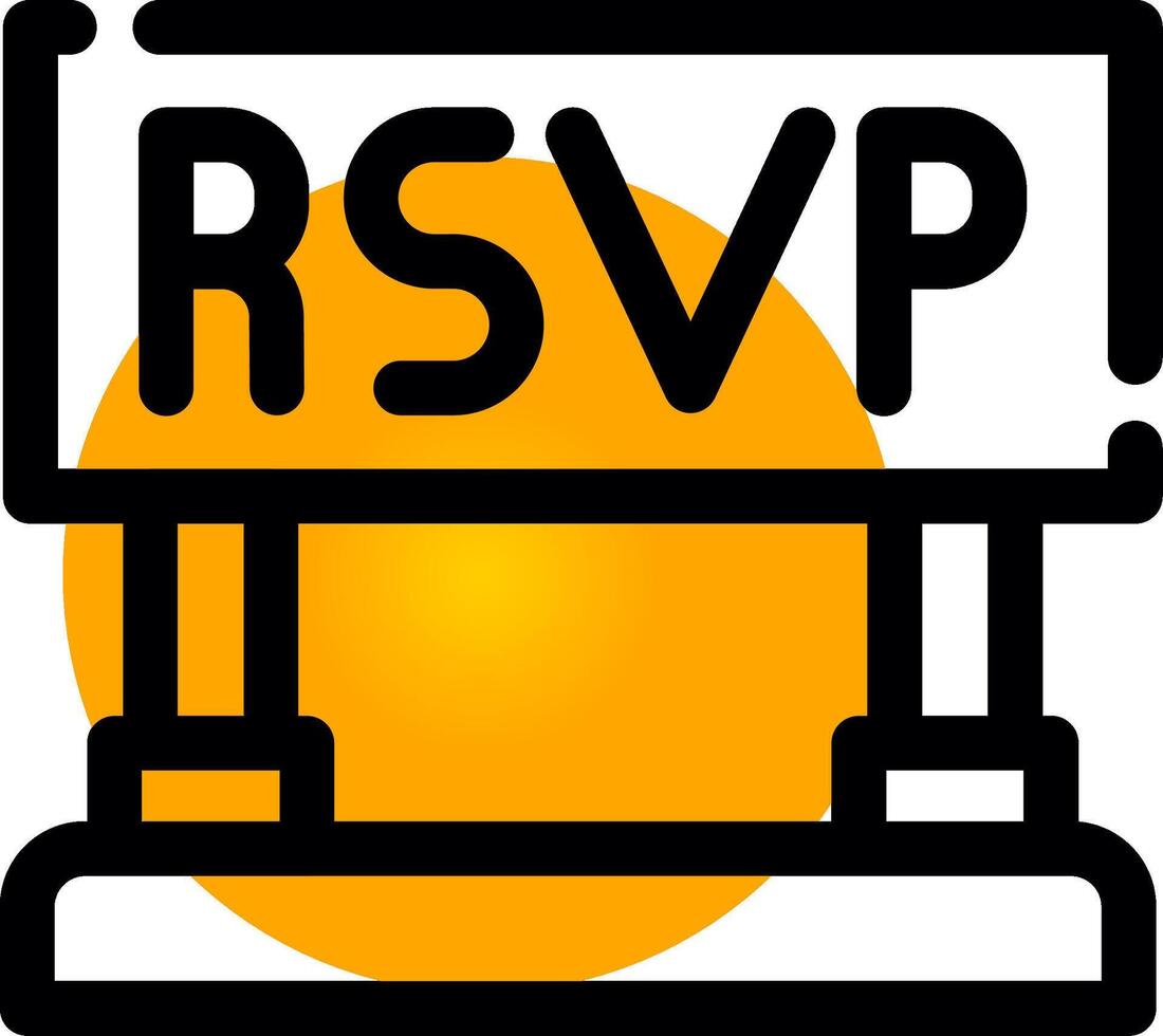 diseño de icono creativo rsvp vector