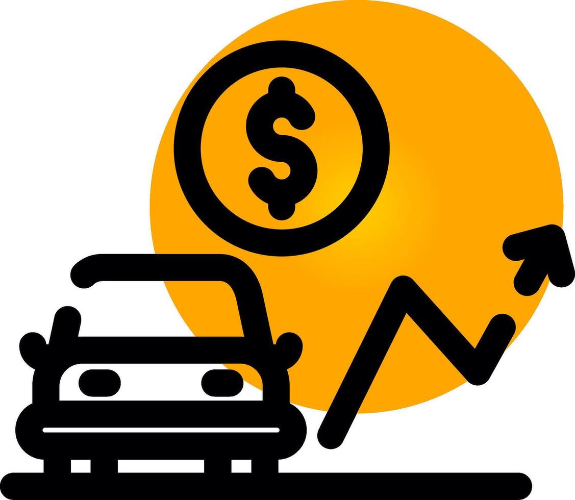 Car Loan Rates Creative Icon Design vector