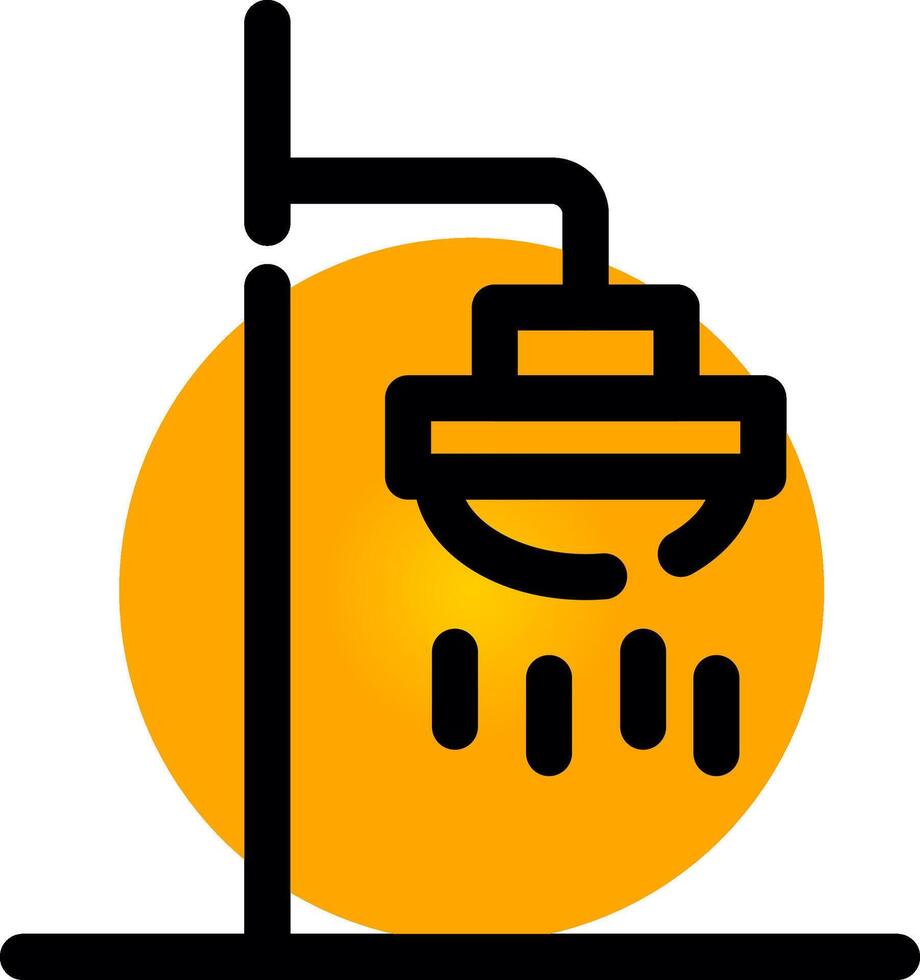 Roof Shower Creative Icon Design vector