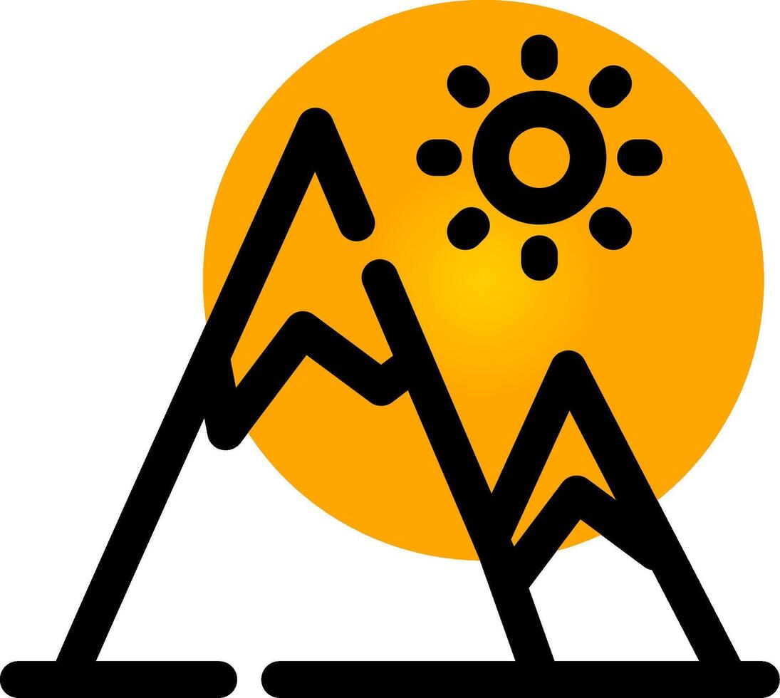 diseño de icono creativo de montaña vector