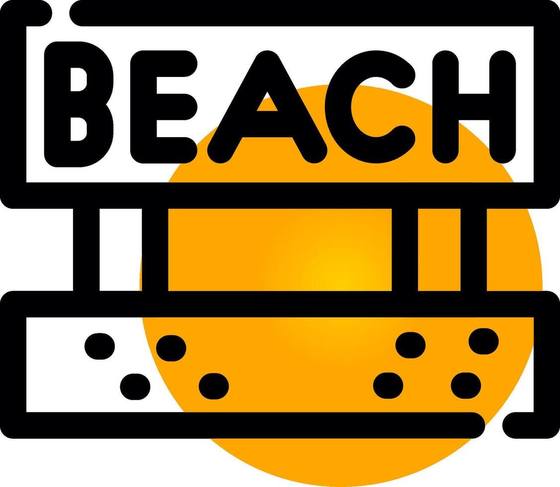 diseño de icono creativo de playa vector