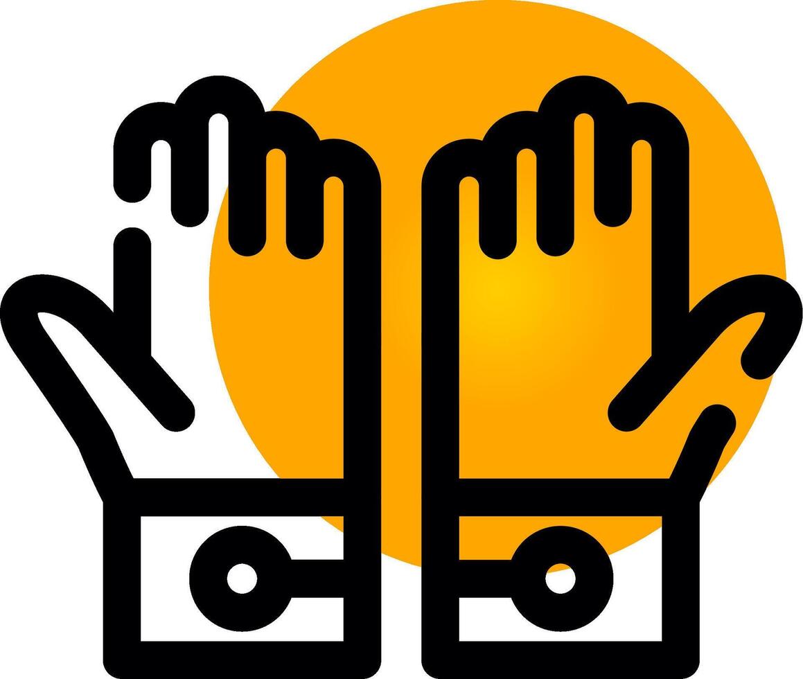 Latex Gloves Creative Icon Design vector