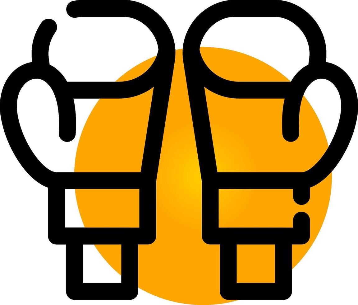 Boxing Gloves Creative Icon Design vector