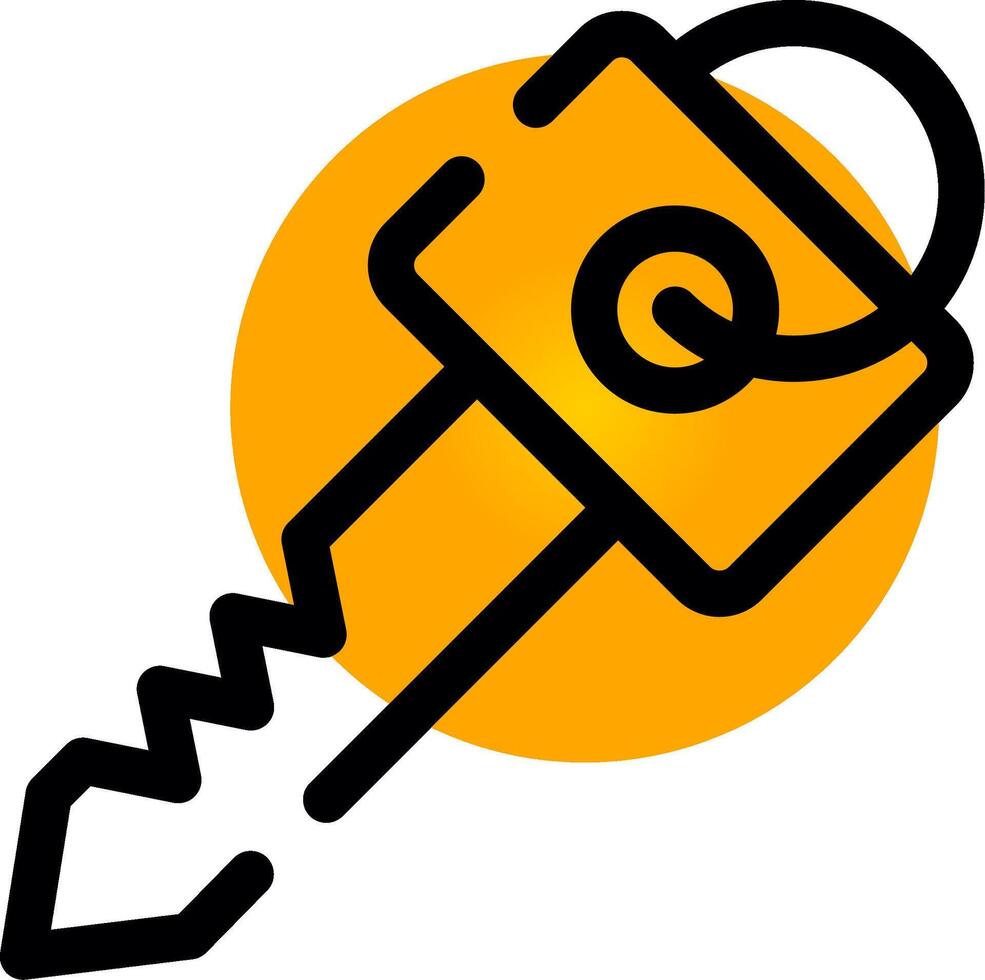 Room Key Creative Icon Design vector