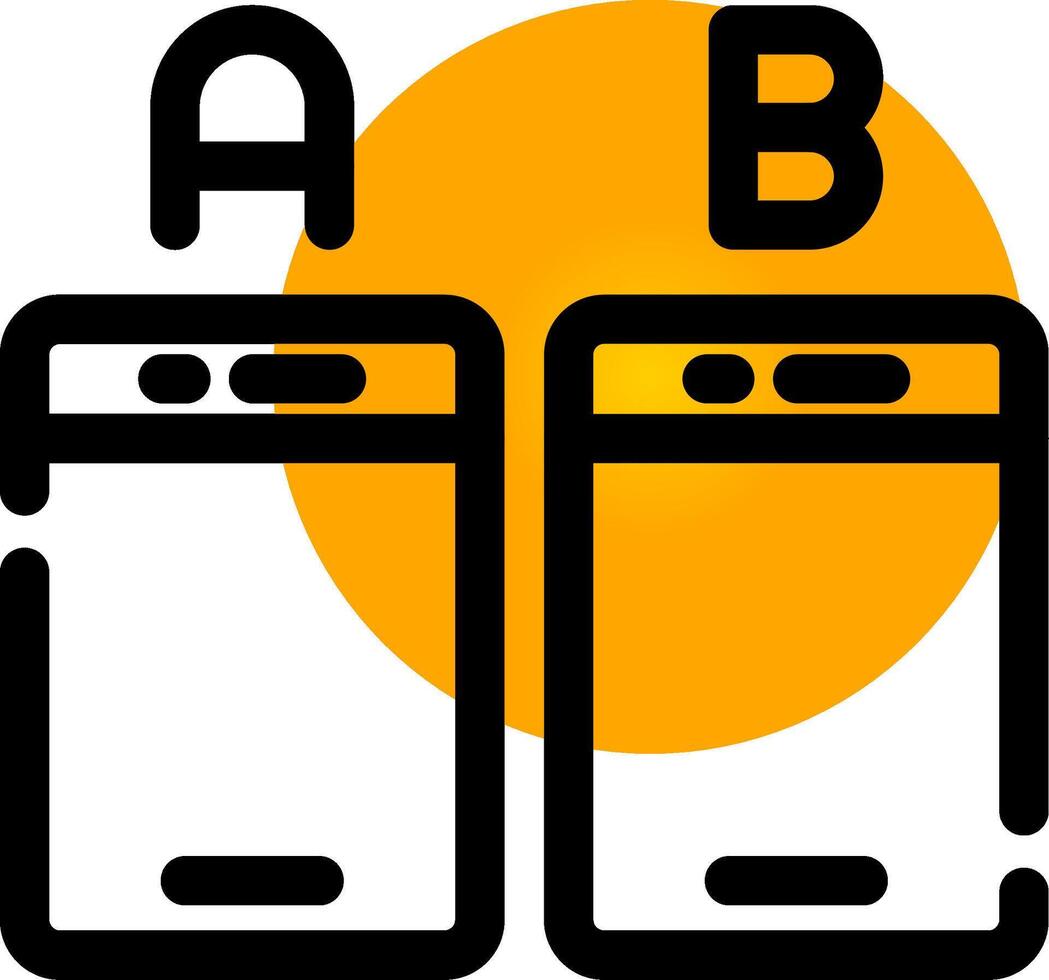 Ab Testing Creative Icon Design vector