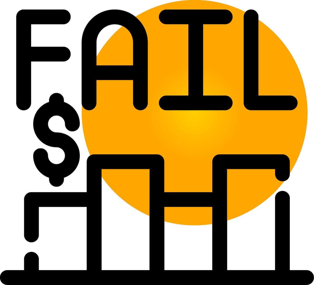 Business Fail Creative Icon Design vector