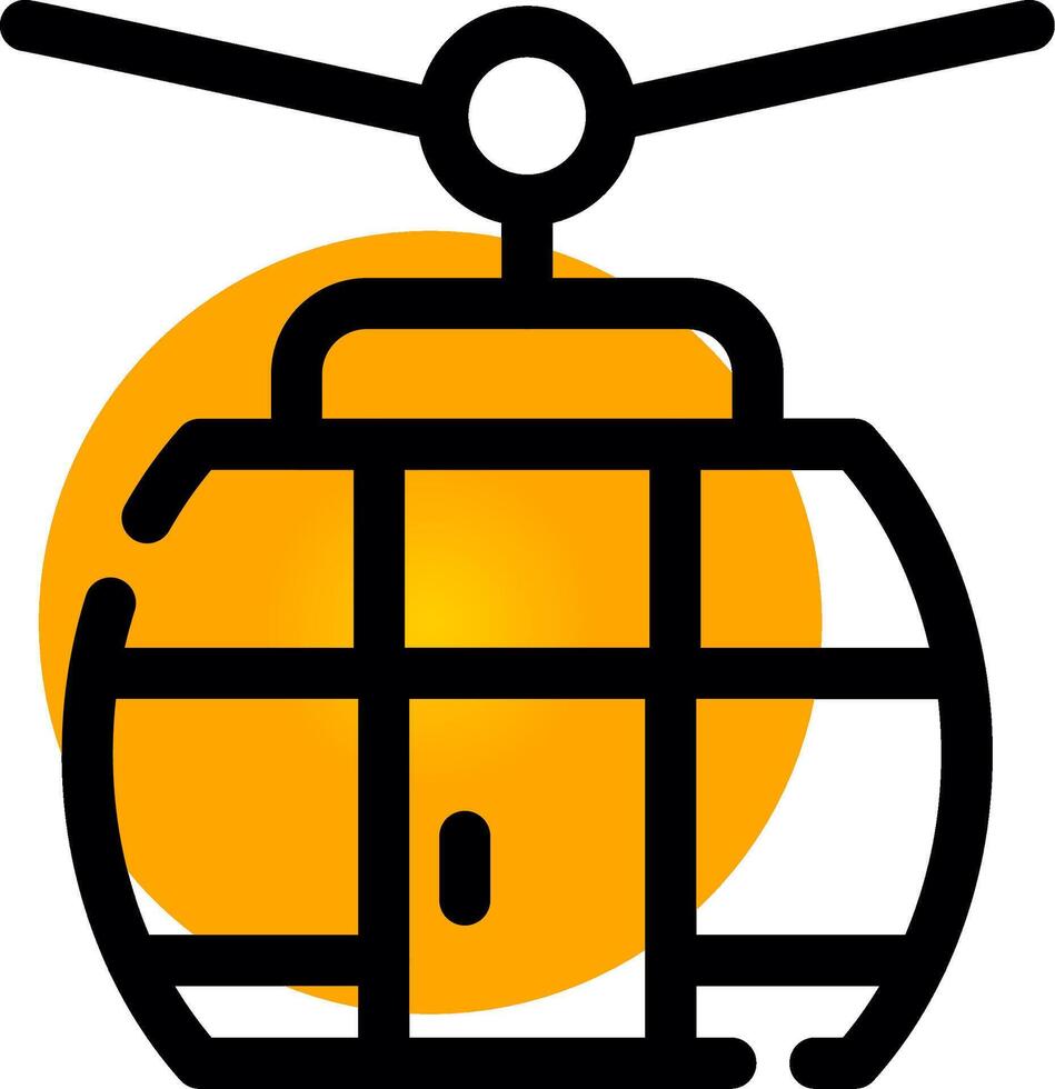 Cable Car Creative Icon Design vector