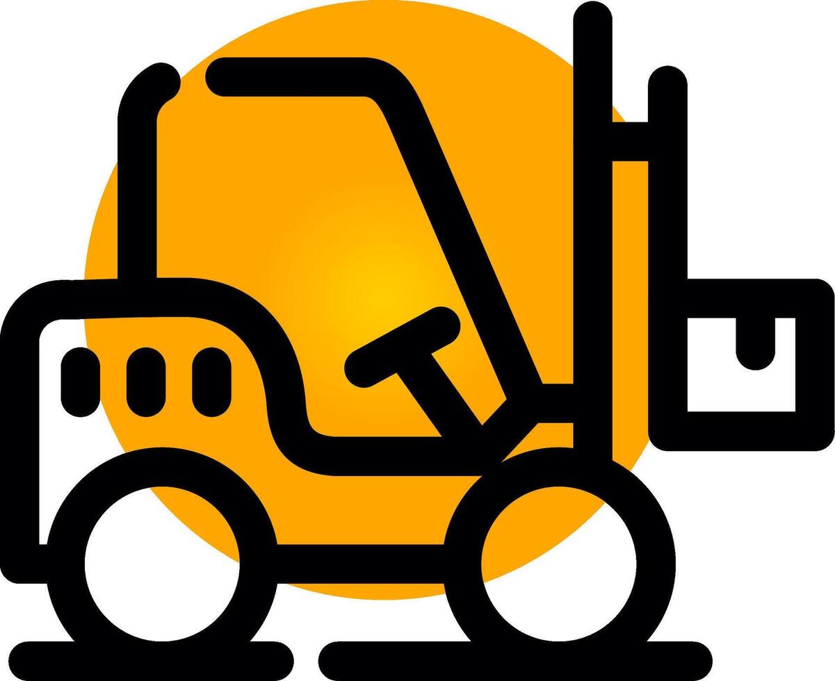 Forklift Creative Icon Design vector