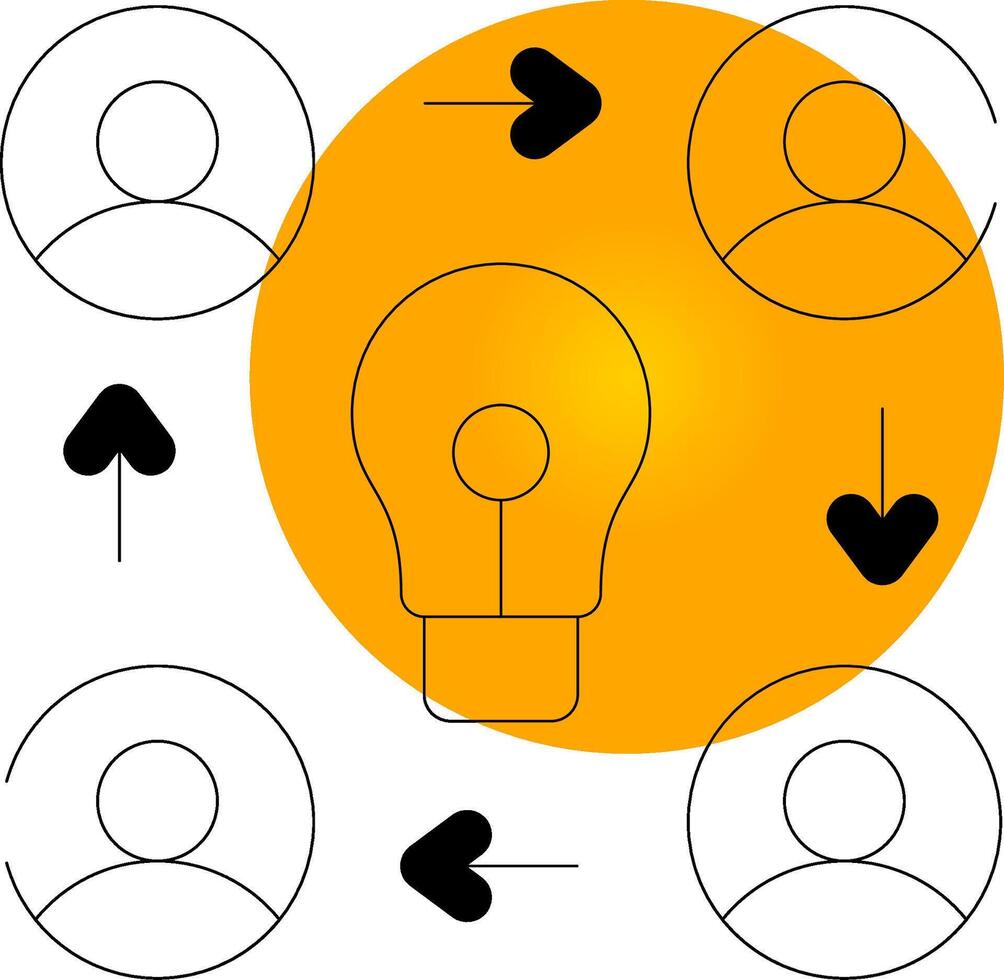 Collaboration Creative Icon Design vector