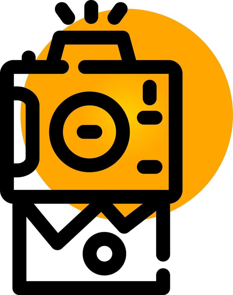 Instant Camera Creative Icon Design vector