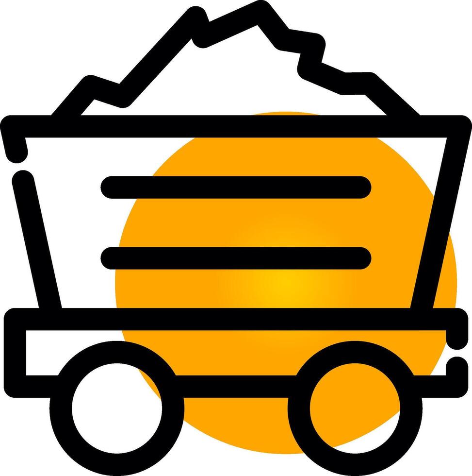 Mine Cart Creative Icon Design vector