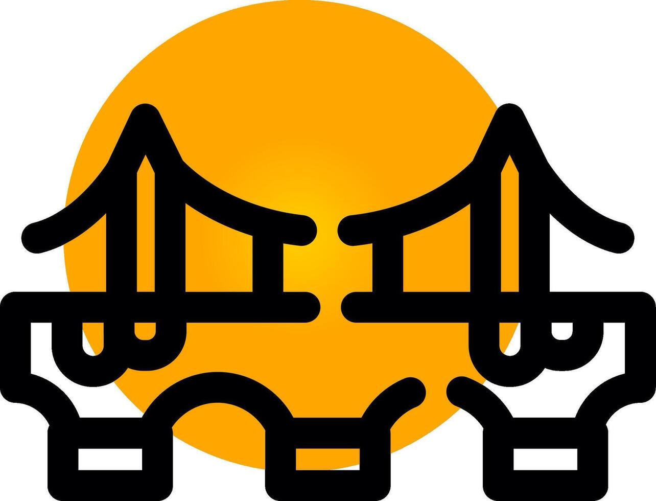 Bridge Creative Icon Design vector