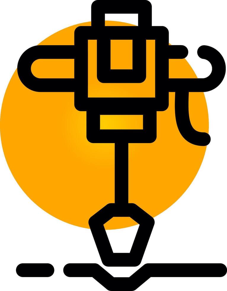Road Drill Creative Icon Design vector