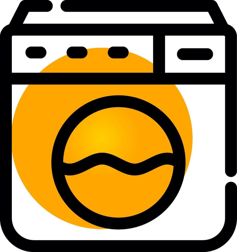 Washing Machine Creative Icon Design vector