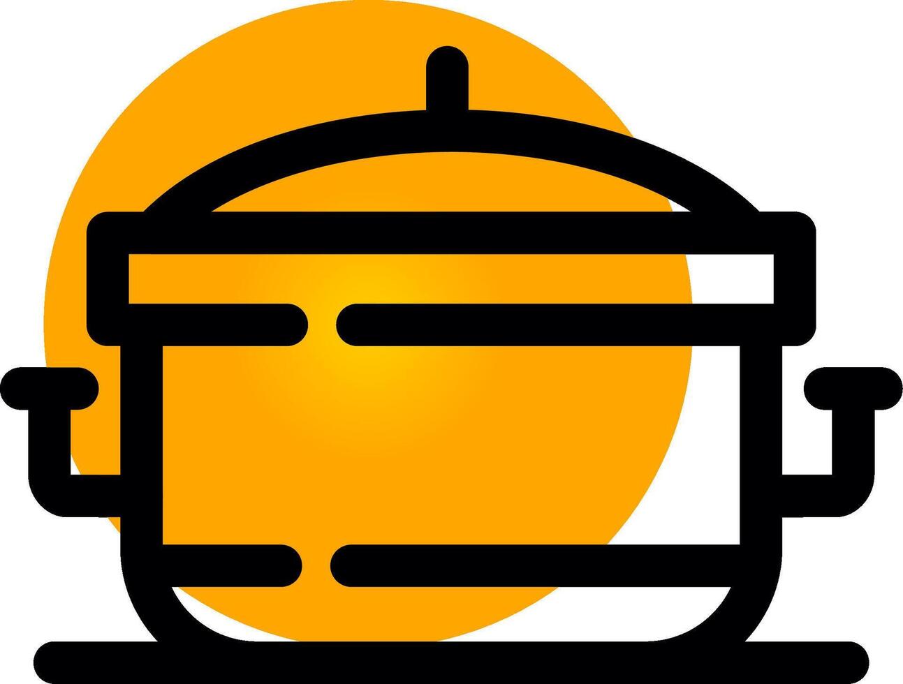 Cooking Pot Creative Icon Design vector