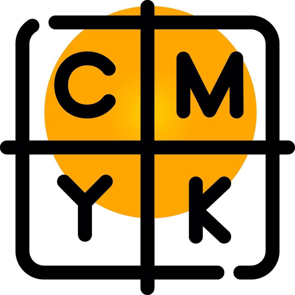 diseño de icono creativo cmyk vector