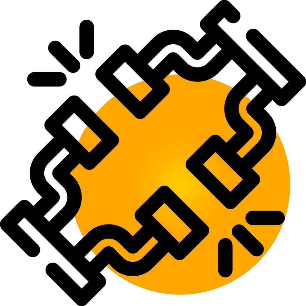 Broken Wire Creative Icon Design vector