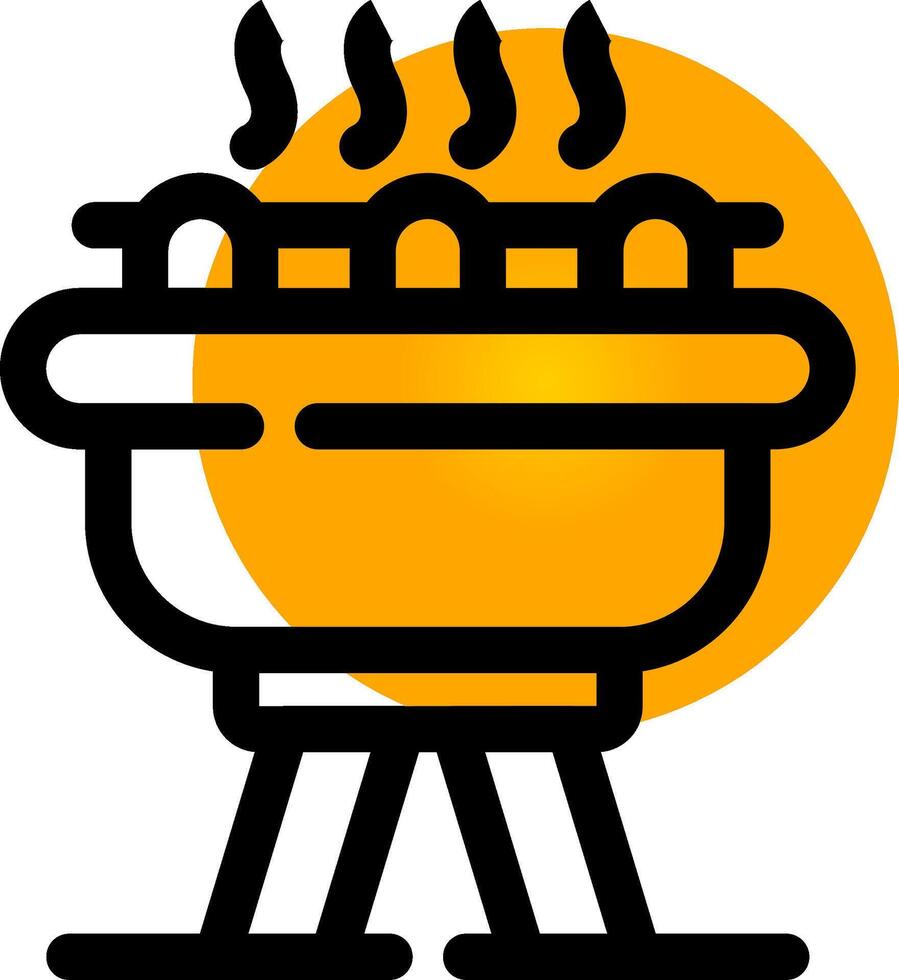 diseño de icono creativo de barbacoa vector