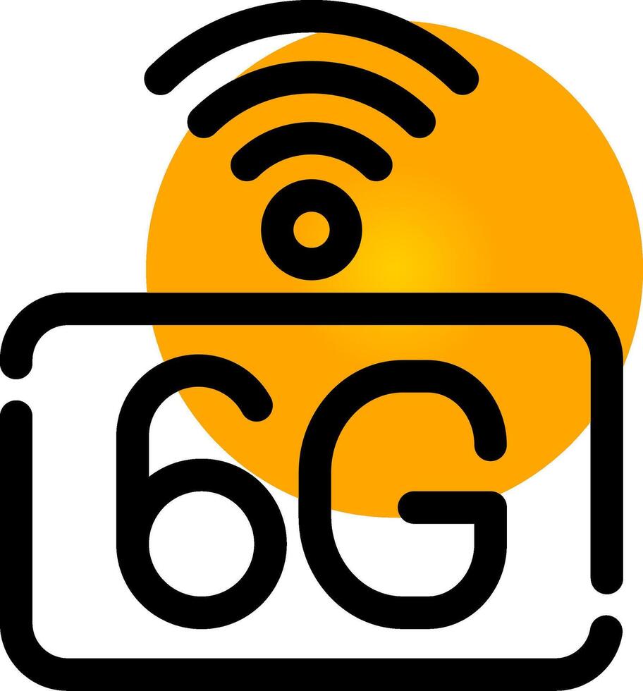 6G Network Creative Icon Design vector
