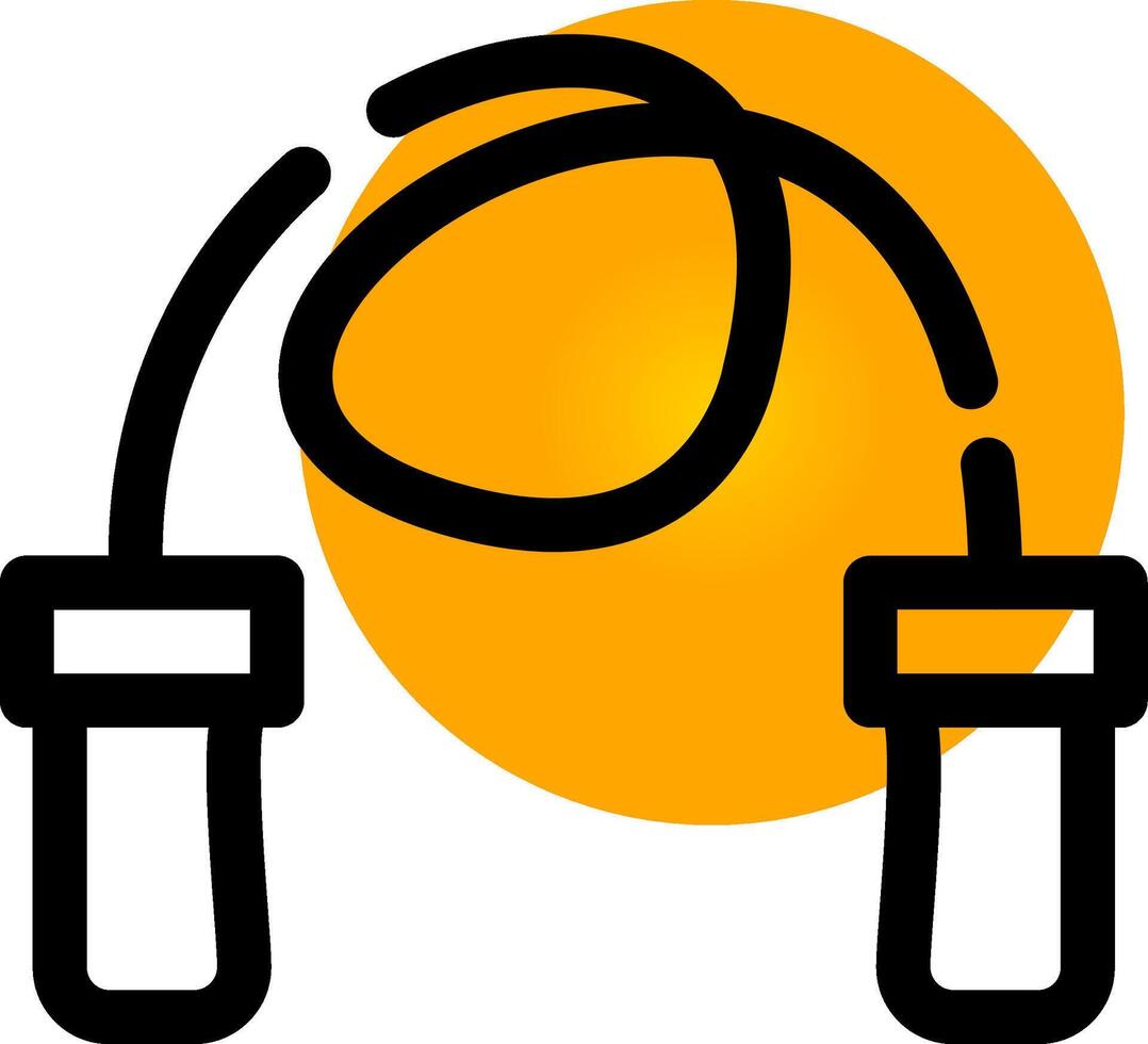 Skipping Rope Creative Icon Design vector
