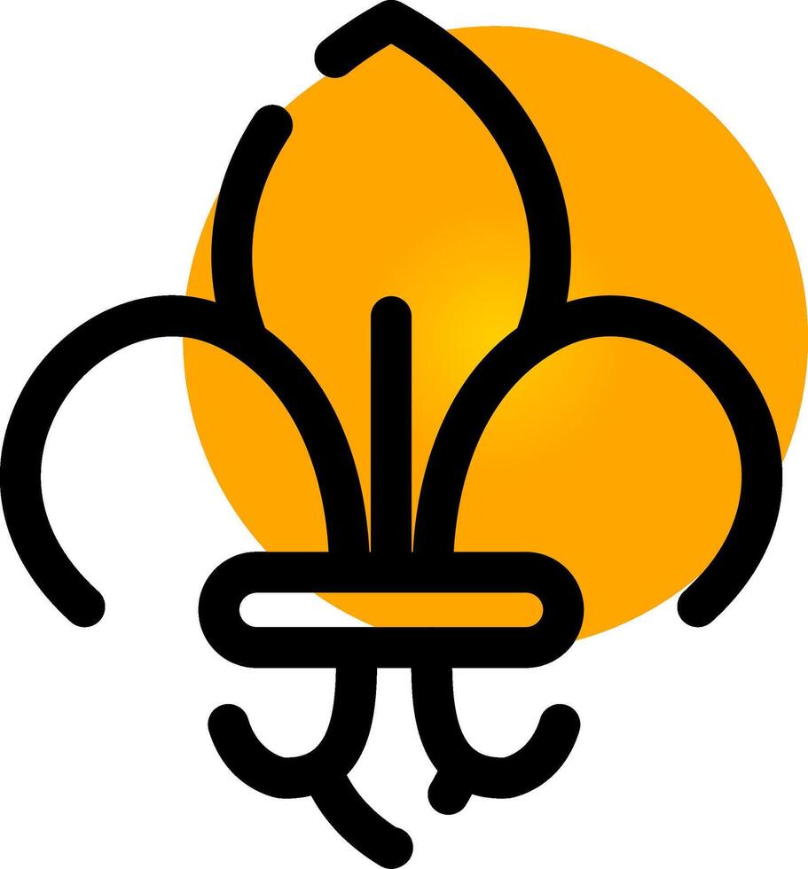 Fleur De Lis Creative Icon Design vector