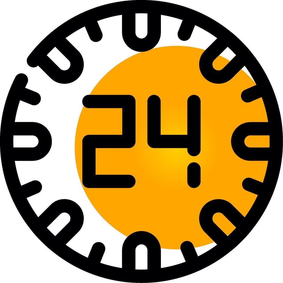 24 Hours Creative Icon Design vector