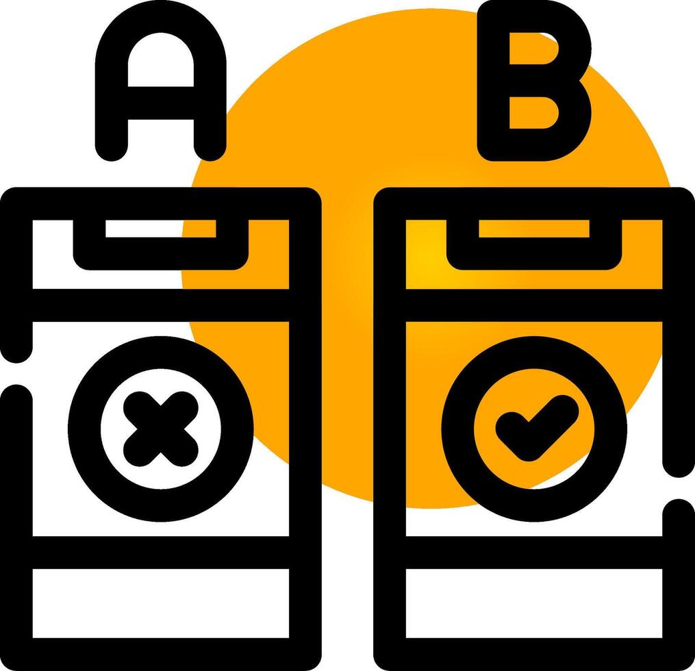 AB Testing Creative Icon Design vector